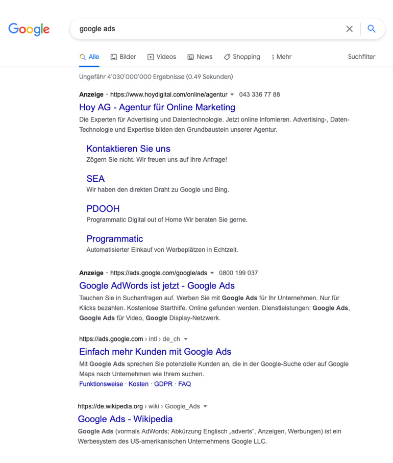 Suchresultate-Google-Ads