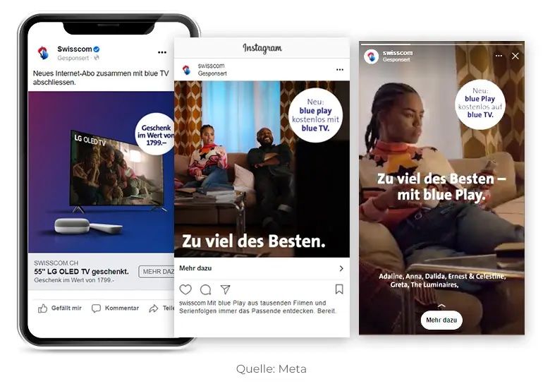 Swisscom Entertainment Kampagnen auf Mobile